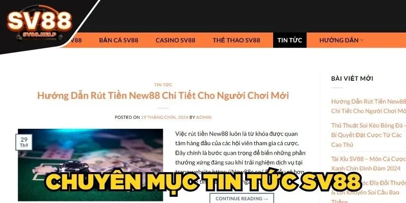 Chuyên mục tin tức SV88